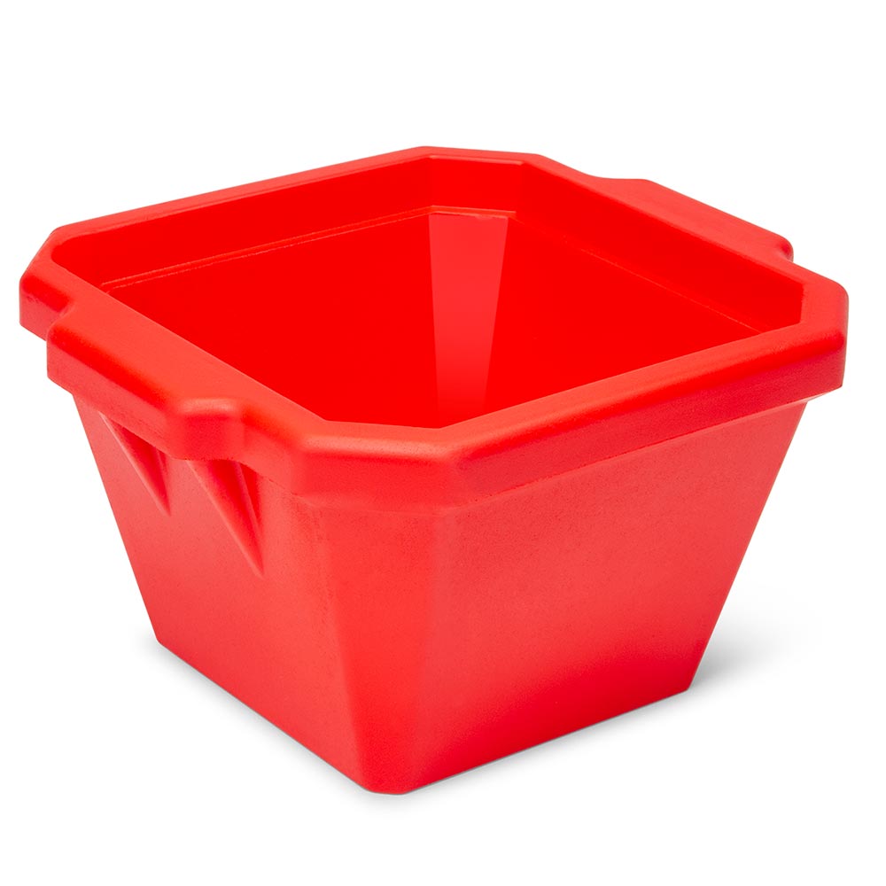 Globe Scientific Ice Tray with Lid, 1 Liter, Red Ice Bucket; ice tray; polyurethane; foam ice bucket; 1L